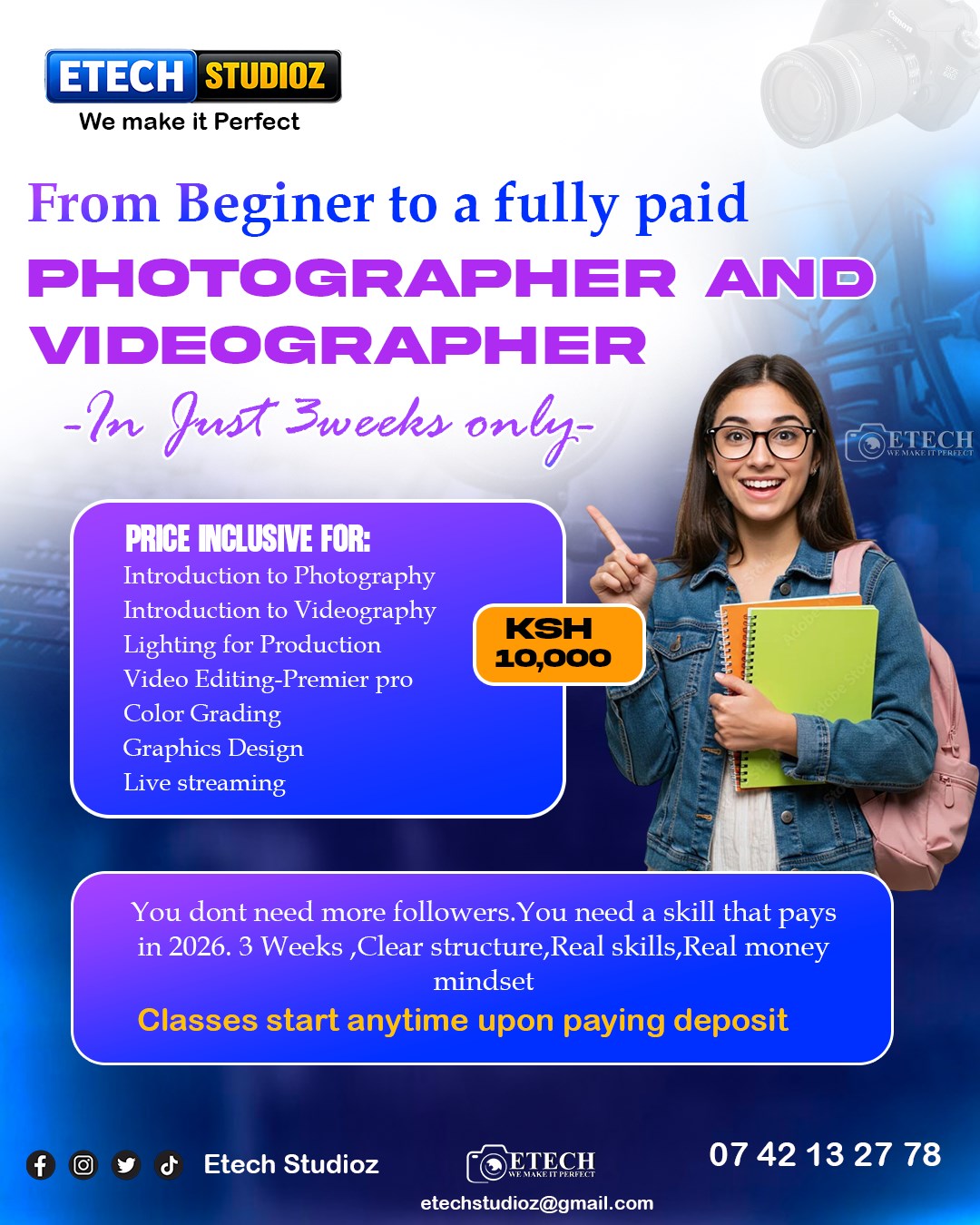 Photography service offer